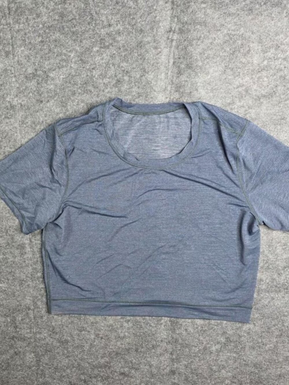 Women's Short Sleeve Shirt Medium Blue Athletic Tee Yoga